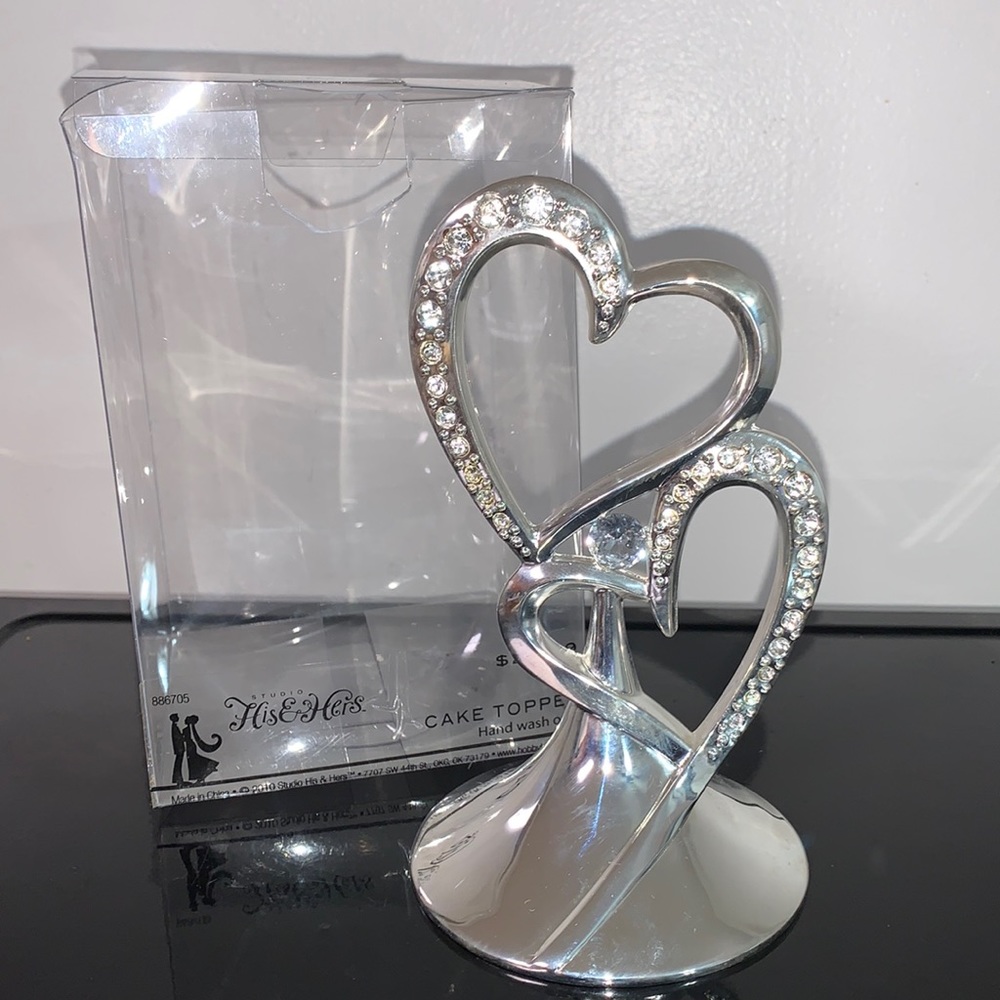 Studio His & Hers Double heart cake topper